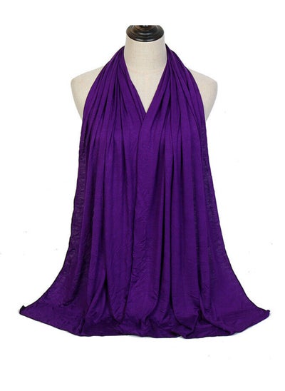 اشتري Sky Cashmere Jersey Stretch Shailah Hijab Muslim Islamic Arab Scarf Headscarf Abaya Shawl Scarves Soft One Size 65 X 165 Cm Dark Purple في الامارات