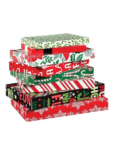 اشتري Christmas Fun Gift Boxes Printed Paper  8 Boxes في الامارات