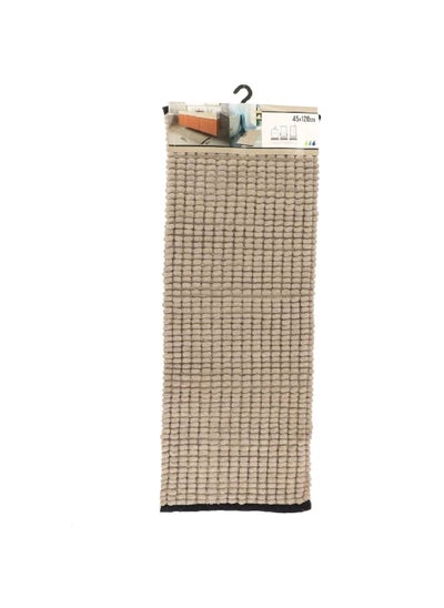 Buy Bi-Color Large Cotton Bathroom Mat Twine and Black 45 x 120 cm AA7753169 in Saudi Arabia