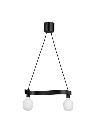 Buy Pendant Lamp With Light Bulb Wave Shaped Black Smart Wireless Dimmable in Saudi Arabia