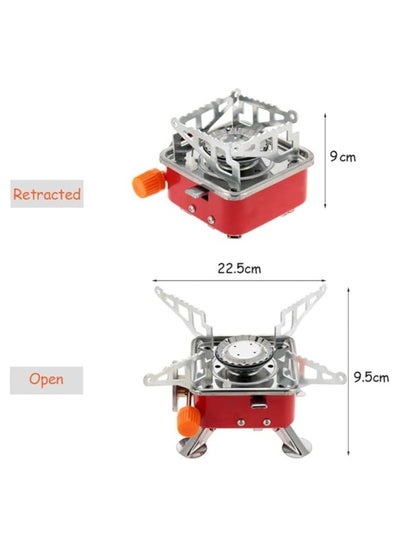 اشتري Sulfar Portable Camping Gas Stove - Lightweight Backpack Butane Burner - 2800W High Power with Convenient Piezo Ignition, Foldable - for Hiking في مصر