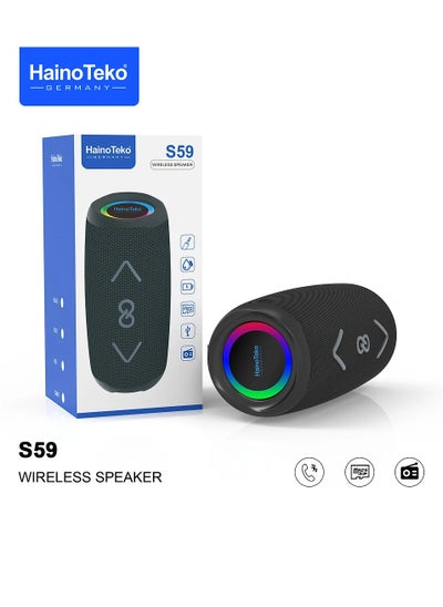 Buy Haino Teko S59 Portable Wireless Bluetooth Speaker Black in UAE