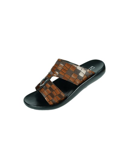 Buy 008-3557 Barjeel Mens Arabic Sandals 63092 Brown in UAE