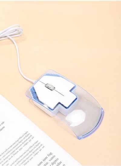 اشتري Mouse Compatible For Laptop Computer Wired USB Mouse Clear في الامارات