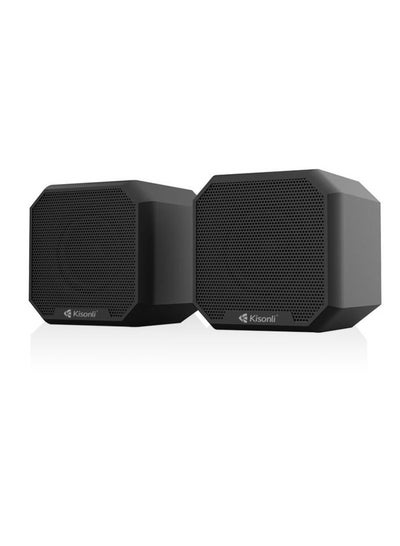 Buy Wired Multimedia Speaker for PC and Laptop – 3W / 2.0 Channel | Black KS-02 in Egypt