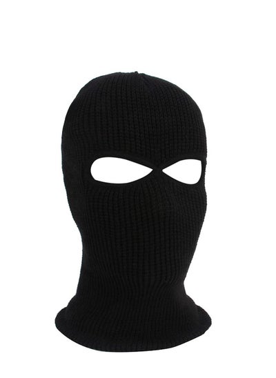 اشتري Full Face Cover Winter Outdoor Sport Knitted Ski Adult Balaclava Headwrap Mask Motorcycle Cycling Snowboard Gear for Sports Men Women Double Hole في السعودية