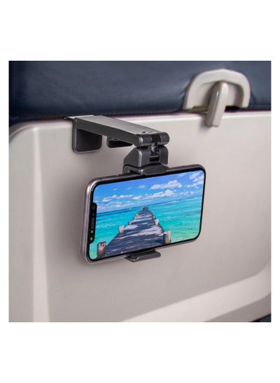 Buy Universal Airplane in Flight Phone Mount. Handsfree Phone Holder for Desk with Multi-Directional Dual 360 Degree Rotation. Pocket Size Travel Essential Accessory for Flying. US Patented and Protected. in UAE