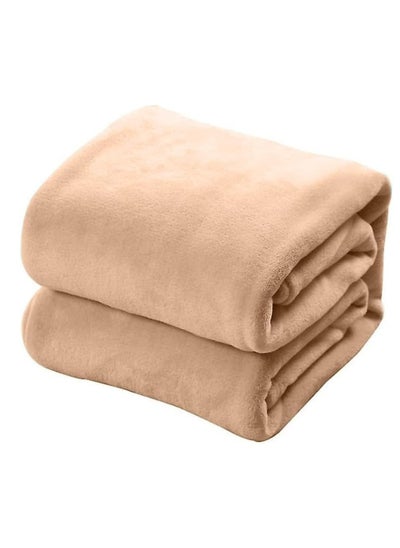 Buy Flannel Fleece Double Size 220x240cm for All Season Fluffy Blanket Warm Bed Blanket Throw for Sofa & Bed Comfortable and Soft Blanket in UAE