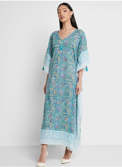 اشتري Cape Sleeve Printed Kaftan في الامارات