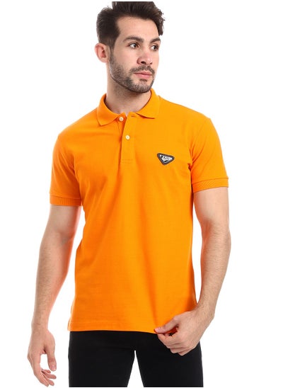 Buy Pique Pattern Turn Down Collar Polo Shirt in Egypt