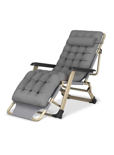 اشتري Outdoor Folding Reclining Beach Sun Chaise Leisure Lounge Lounger Bed Chair Moon Chair Camping Outdoor Activities في السعودية