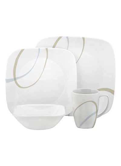 اشتري 16-Picee Vitrelle Glass Sand and Sky Dinnerware Set في الامارات