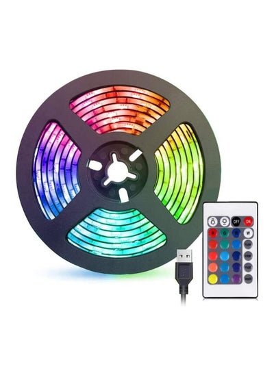 Buy LED Light Strip 5M USB RGB Waterproof Decoration Lighting with Remote Control for Bedroom Kitchen Hotel Home TV in UAE