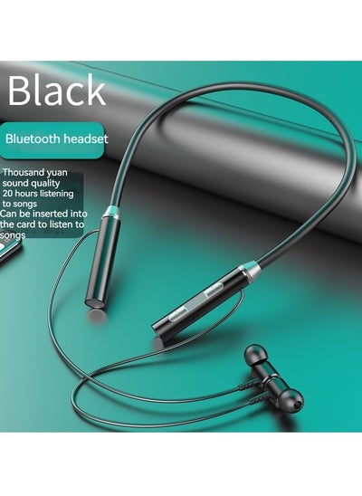 Buy The new neck-mounted Bluetooth wireless headset neck-mounted binaural sports headset basic model in Saudi Arabia