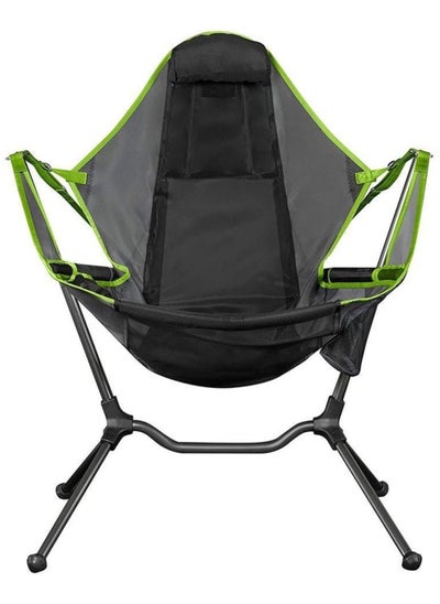 Buy Portable chair Foldable Outdoor Chair Garden Swing Chair Beach Moon Chair With Pillow For Camping Fishing Ultralight Portable Chair in UAE