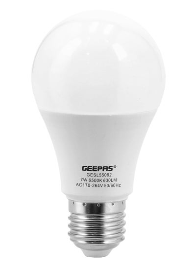 Buy LED Bulb 7W 15000 Hours Lifetime | A60 Design | Color Temperature: 6500K in UAE