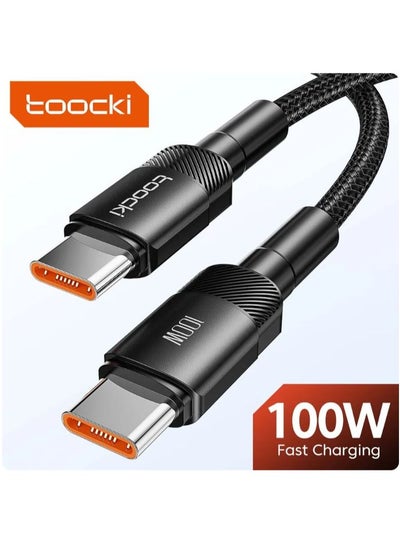 اشتري Toocki 100W Type C to USB C Cable PD 3.0 Quick Charge 4.0 Fast Charging Type C to Type C for iPhone 15 Macbook Samsung Xiaomi في السعودية