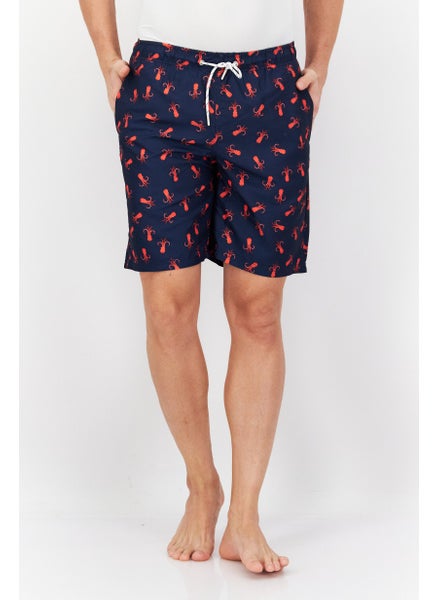 اشتري Men Allover Print Swimwear Short, Navy Combo في الامارات