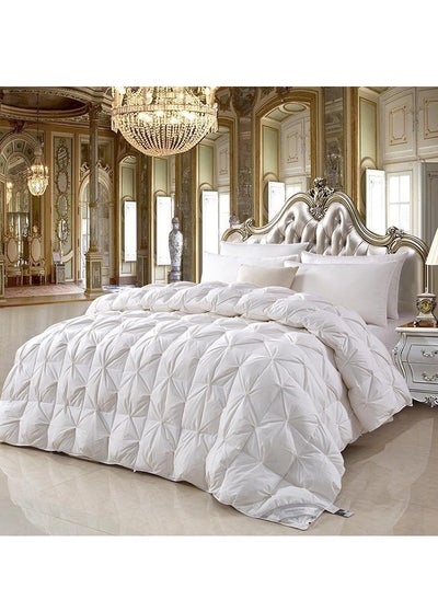 اشتري Pinch Pleat Microfiber Bedding Comforter Set, King Size Ruffle 6Pcs Set Comforter  220*240cm في الامارات