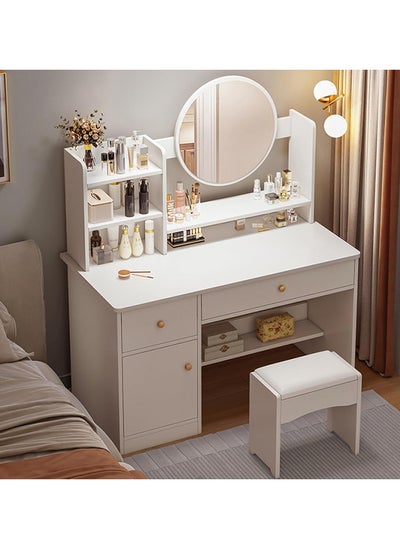 اشتري Dressing Table,Makeup Table with Drawers, Vanity Desk with Mirror and led Lights,3 Lighting Mode,Makeup Vanity Desk,Multifunctional Makeup Writing Desk for Bedroom في الامارات