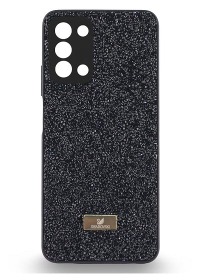 Buy Glitter Back Case For Oppo Reno 5 Luxury Bling Glitter Design Back Cover for Girls Women Bumper Anti-Scratch Bumper Slim Shell Phone Case (Black) in Egypt