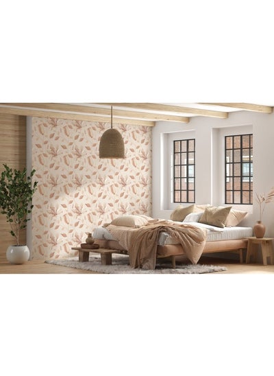 Buy Decorative Ornamental Seamless Spring Pattern  Fabric Wallpaper Covers An Area ​​Up To 4.2Mx3M With Adhesive And Smoothing Tool in Egypt