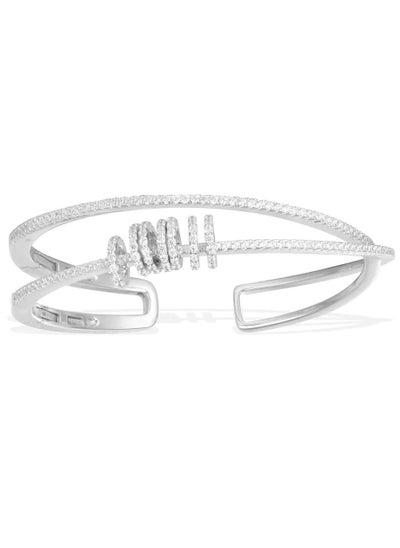 Buy APM Monaco Sterling Silver Cuff with Sliding Rings Bangle for Women AB3307OX in UAE