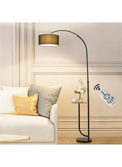 Buy Three-Color Dimmable Vertical Floor Lamp, Pure Natural Marble Base with Coffee Table Tray - with Remote Control Time Switch in Saudi Arabia