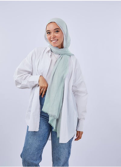 اشتري Plain Viscose Scarf Magic Mint Green For Women في مصر