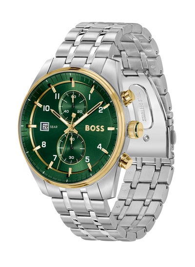 Buy HUGO BOSS ROUND CHRONOGRAPH MEN'S GREEN CASE WATCH - 1514195 in UAE