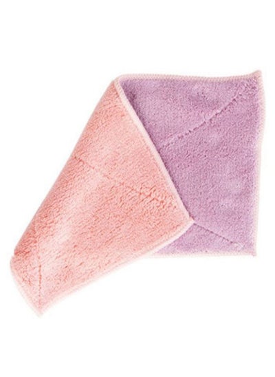 Buy Anti Grease Dish Rag Towel Pink/Purple 27.5 x 16centimeter in Saudi Arabia