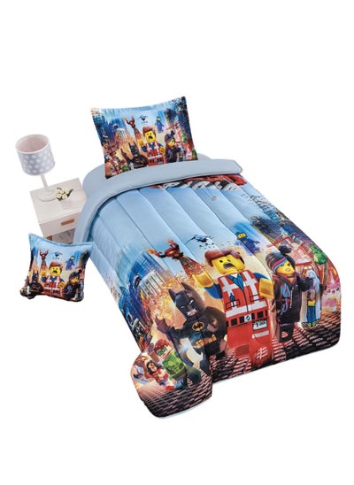 اشتري 4 Piece Microfiber Comforter Set LEGO 170X230cm في السعودية