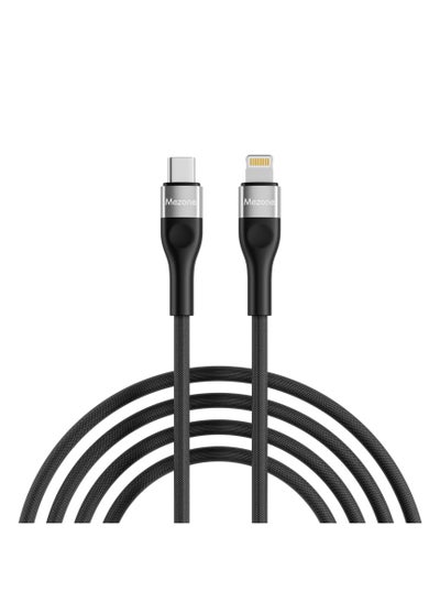 Buy iPhone Fast Charger Lightning Cable, MFi Certified Type C to Lightning Braided Cable (1.2M) Fast Charging Compatible with iPhone 15 14 13 12 11 Pro Max Mini XR XS 8 Plus, iPad - Black in UAE