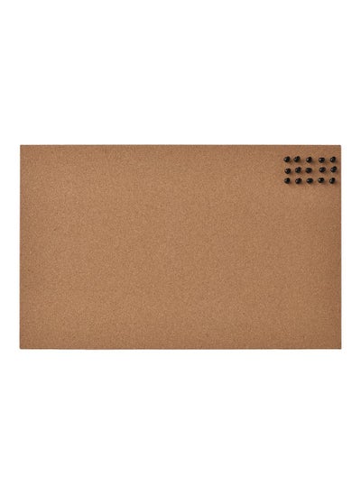 Buy Memo Board With Pins Cork For Office And Home To Gather Notes, Reminders, Pictures And Prints 52x33 cm in UAE