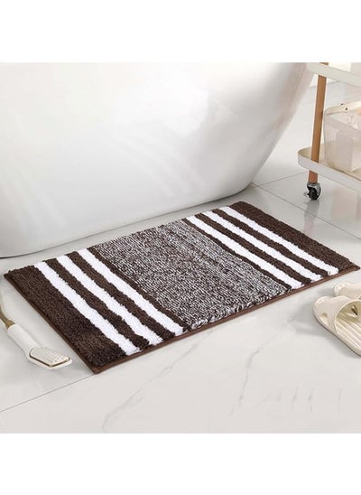 Buy Bathroom Rugs Bath Mat 50x80cm Non Slip Fluffy Soft Plush Microfiber Shower Carpet Rug Machine Washable Quick Dry Ultra Bath Mats for Tub Bathroom and Shower in UAE