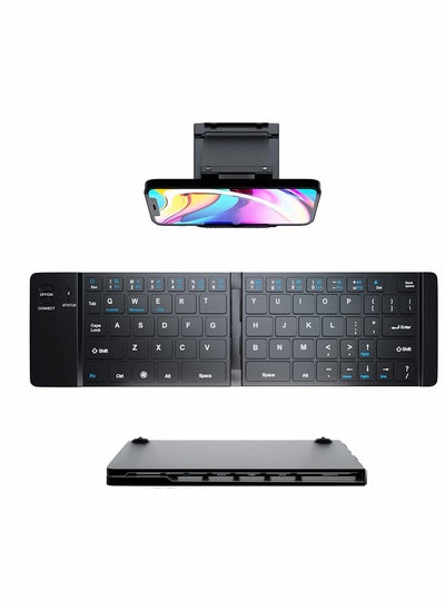 اشتري Compact Wireless Bluetooth Keyboard, Portable Folding Design for Easy Travel في الامارات