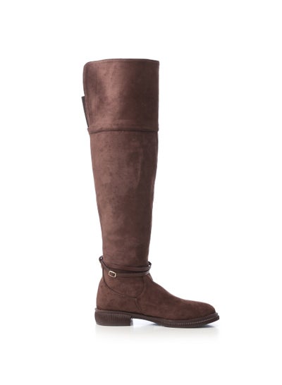 Buy Suede Brown Boots For Women in Egypt