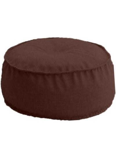 Buy Linen Round Ottomans Floor Cushion 90X40 Brown Am.102060400199Pen in Saudi Arabia