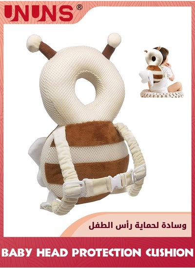 Buy Baby Head Protector,Baby Anti Falling Pillow Head Protector Cushion Toddler Backpack,Baby Safety Products For Baby Toddler Walker,Adjustable Infants Baby Back Protection For Crawling Walking,Bee in Saudi Arabia