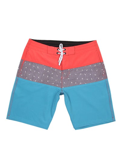 اشتري 2023 Quick-Dry Surf Shorts Elastic Waterproof Floral Mens Swimwear 147 Red في السعودية