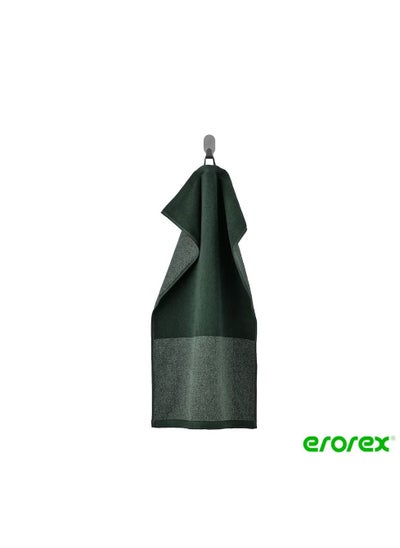 Buy Hand towel dark green mélange 40x70 cm in Saudi Arabia