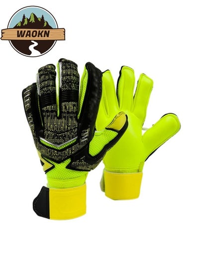 Buy Top Quality Professional Goalie Goalkeeper Gloves with Pro Fingersaves, Strong Grip for The Toughest Saves, Protection to Prevent Injuries, Fit Match Training Competition, Adult, Youth, Teenagers in Saudi Arabia