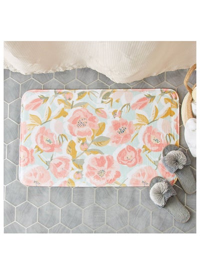 Buy Aurora Sofia Printed Foam Bath Mat 75 x 45 cm in UAE