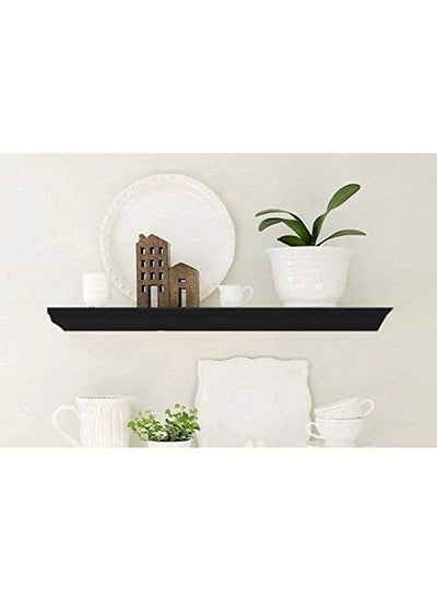 اشتري GulfDealz Wooden Wall Shelve (Black, 18in) في الامارات