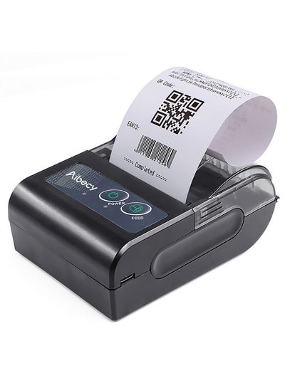 Buy Aibecy 58mm Mini Portable Thermal Printer Wireless Lable Receipt Printer USB BT Connection Support ESC/POS Command Compatible with Windows Android iOS for Supermarket Store Restaurant in Saudi Arabia
