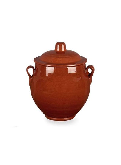 اشتري Terracotta Big Clay Jar With Handles 800 ml, Brown, Spain في الامارات