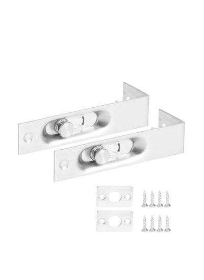 اشتري Alvinlite Latches Bolts 4Inch Security Door Bolt Latch, Double Door Lever Action Flush Bolt Latch, French Door Slide Bolt Lock (2Pcs) في السعودية