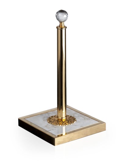 اشتري Star Square Towel Holder White and Gold 31X14Cm في الامارات