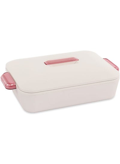 Buy Colorado Rectangle Insulated Server With Ceramic Baking Dish, White - 2.8L in UAE