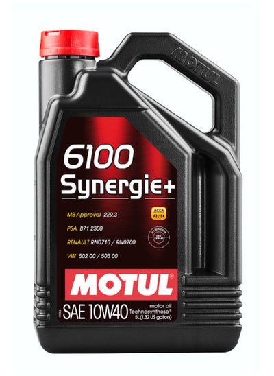 اشتري MOTUL 6100 SYNERGIE+ 10W-40 Motor Oil 5L في مصر